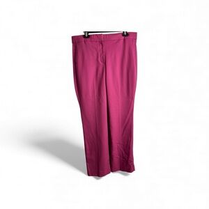 J Crew Womens Size 14 Wool Blend Pants Italian Fabric Pink Lined  4644